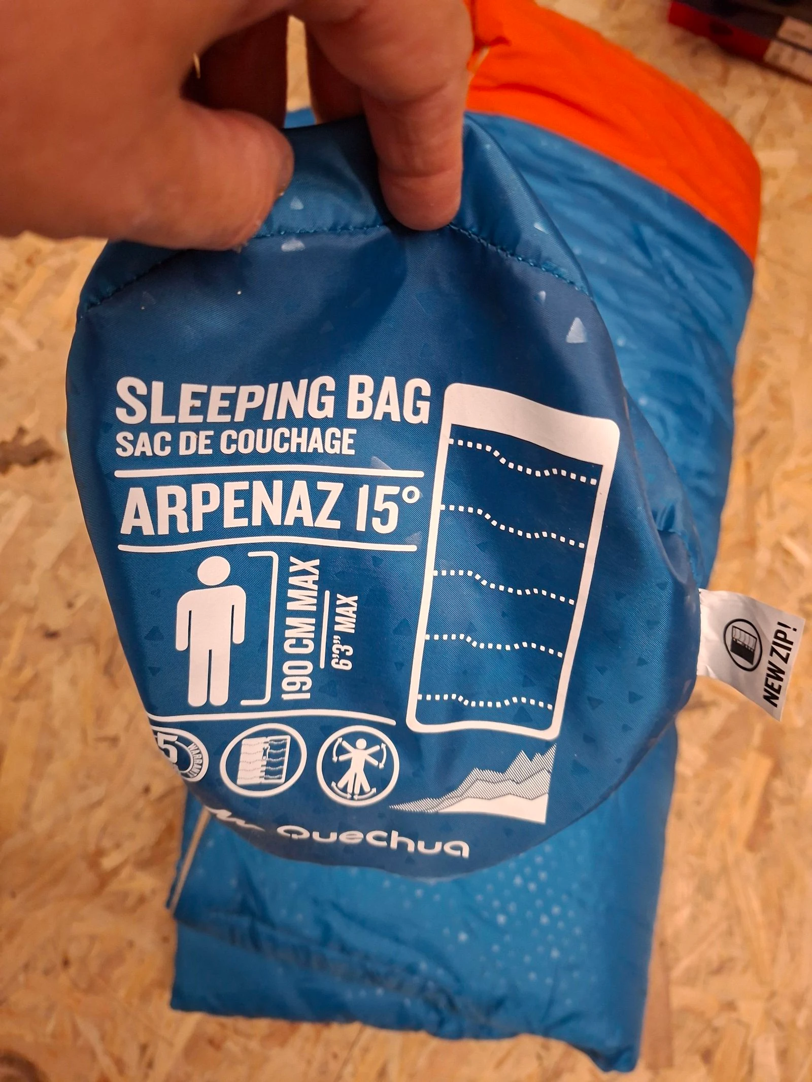 Saco de dormir Decathlon Queschua estado nuevo talla grande 190 cm y frío – photo 4